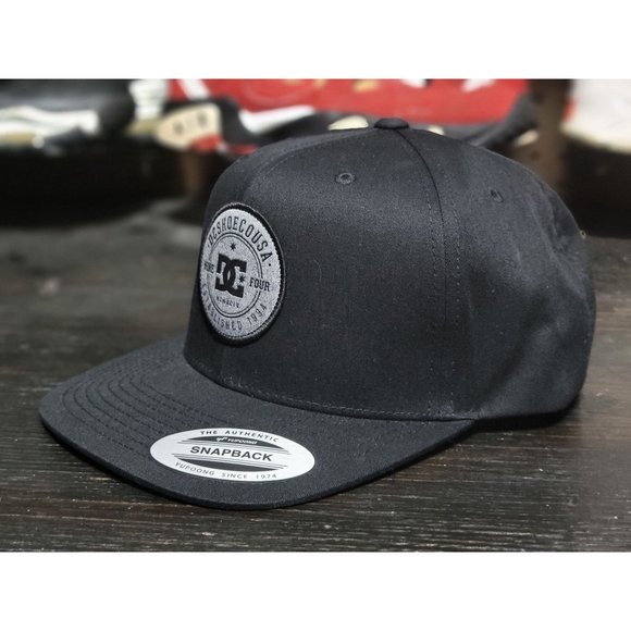 DC Shoe Skateboard SB Black/Gray Circle Logo Snapback Hat Men Size - Picture 1 of 2